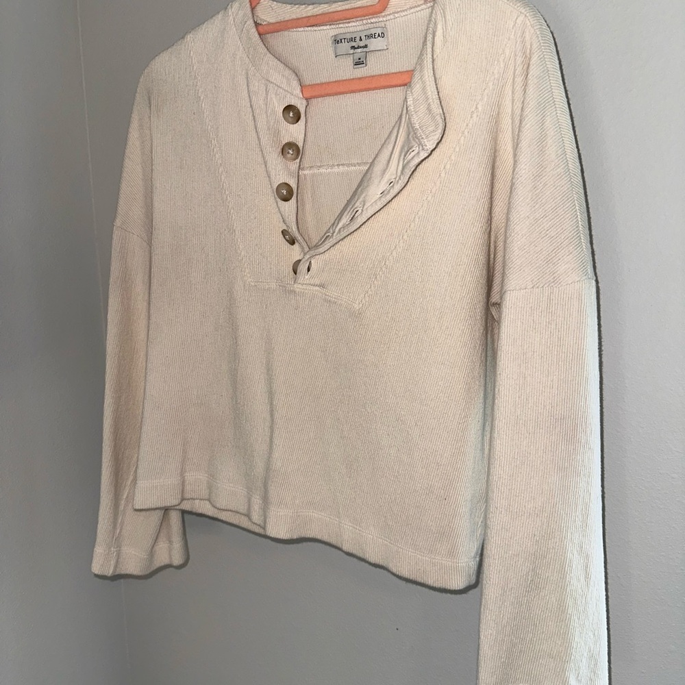 Madewell Cream Button-Down Women's Top